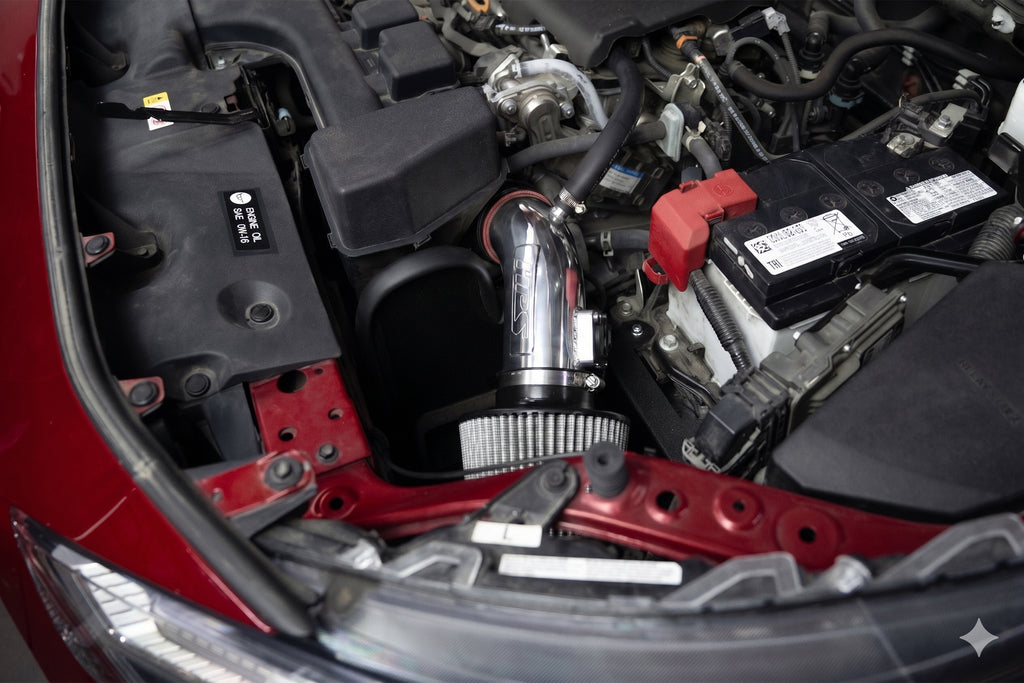 HPS Performance Air Intake Kit With Heat Shield 827-798P Polished - 827-798P