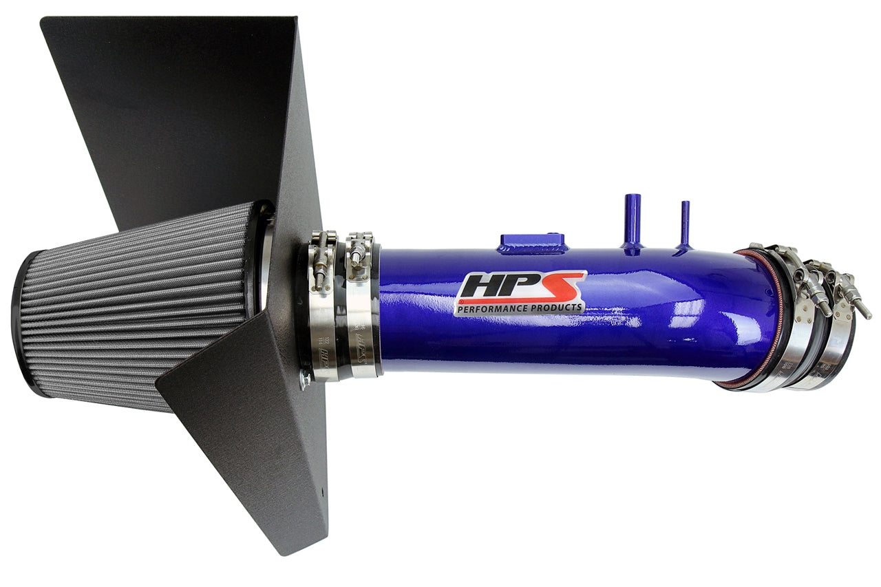 HPS Performance Air Intake Kit With Heat Shield 827-630BL Blue - 827-630BL