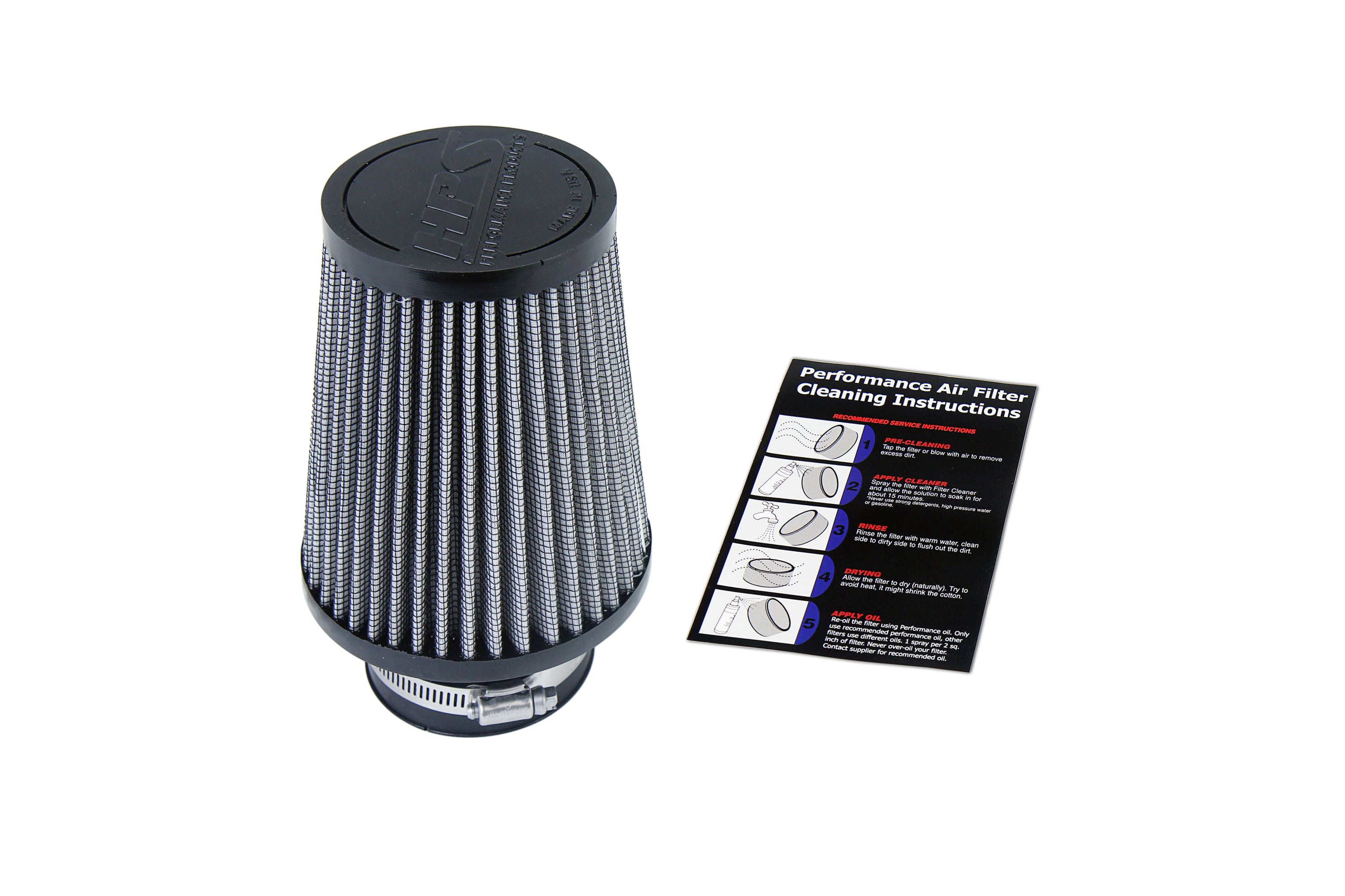 HPS Performance Air Filter 2-3/4" ID, 6" Element Length, 7-3/4" Overall Length, HPS-4296