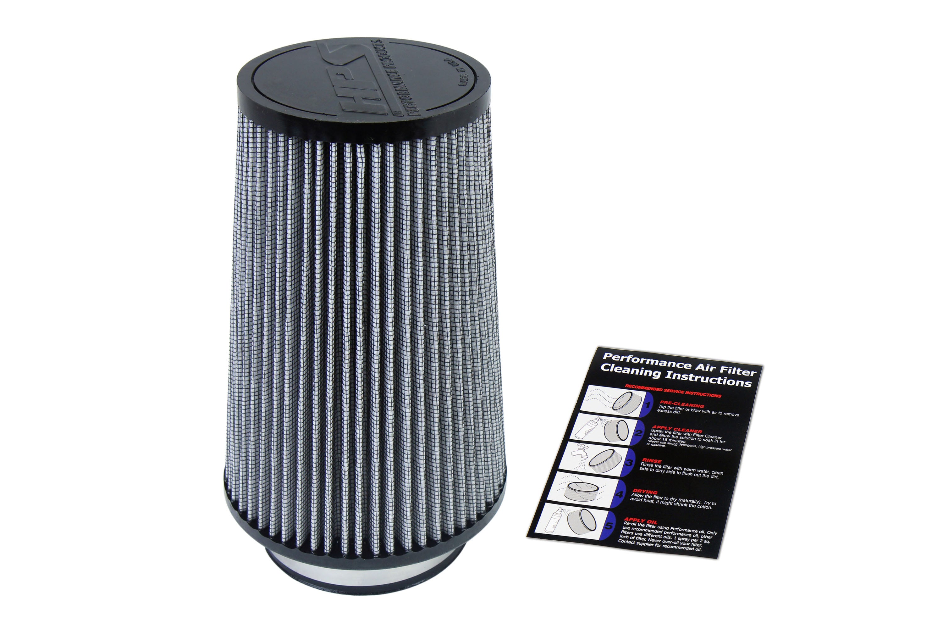 HPS Performance Air Filter 4" ID, 9" Element Length, 10-1/4" Overall Length, HPS-4301