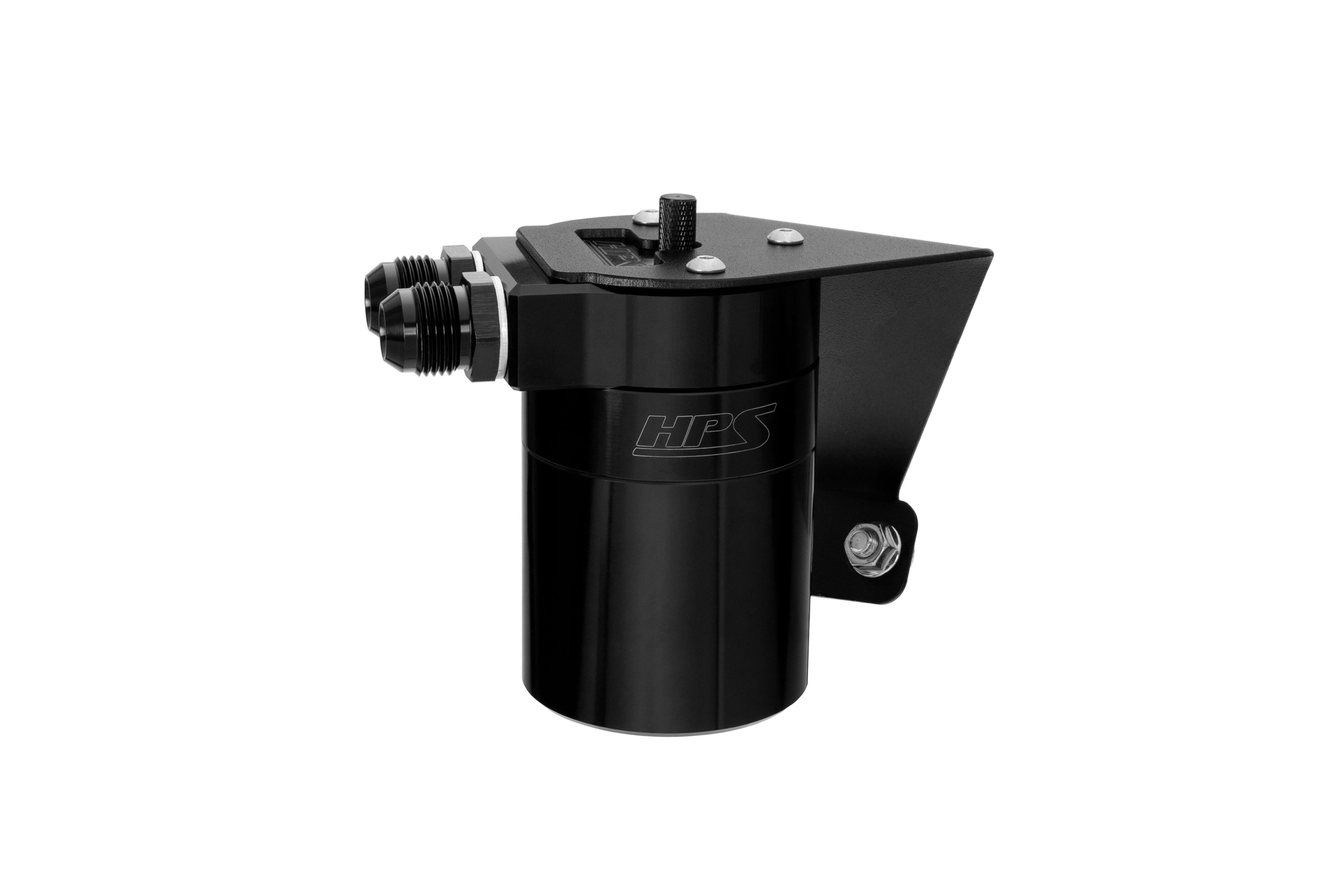 HPS Performance Oil Catch Can Kit 860-026WB Black - 860-026WB