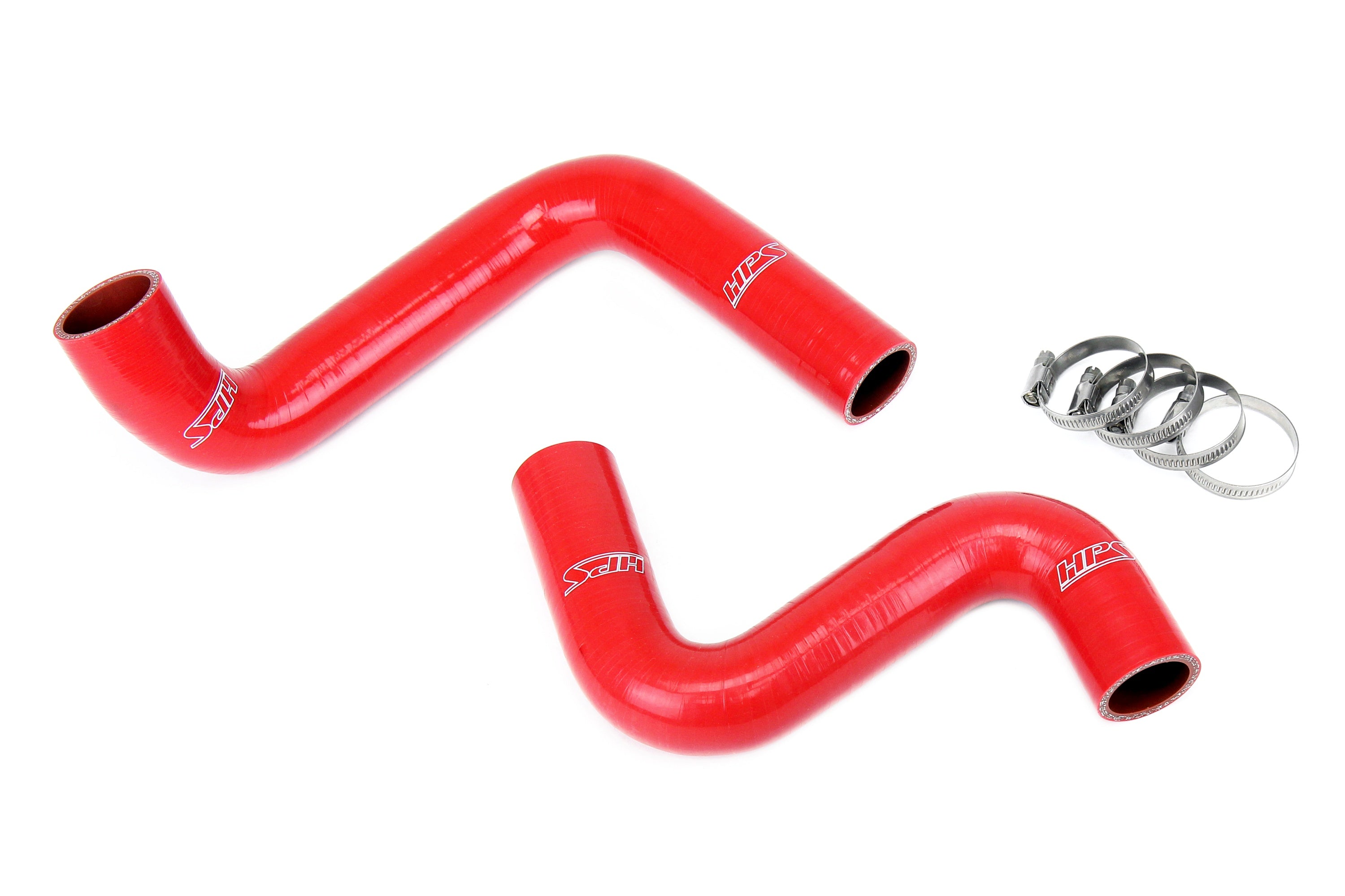 HPS Performance Hps Silicone Radiator Coolant Hose Kit 57 1955 Red Red - 57-1955-RED