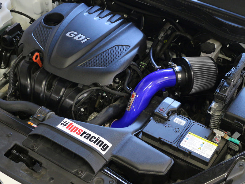 HPS Performance Air Intake Kit With Heat Shield 827-267BL Blue - 827-267BL
