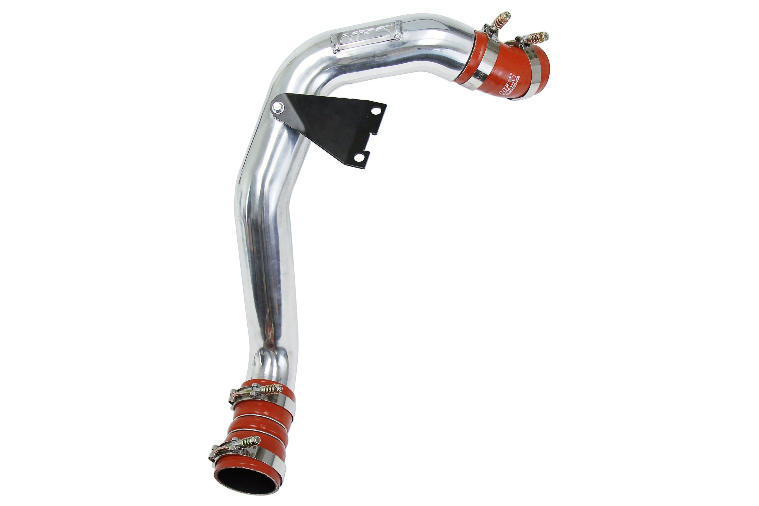HPS Performance Hot Side Charge Pipe Kit with Orange Boots 17-171P Polished - 17-171P