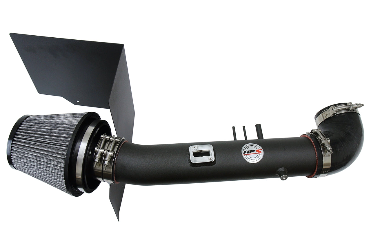 HPS Performance Air Intake Kit With Heat Shield 827-523WB Black - 827-523WB