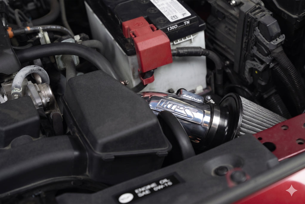 HPS Performance Air Intake Kit With Heat Shield 827-798P Polished - 827-798P