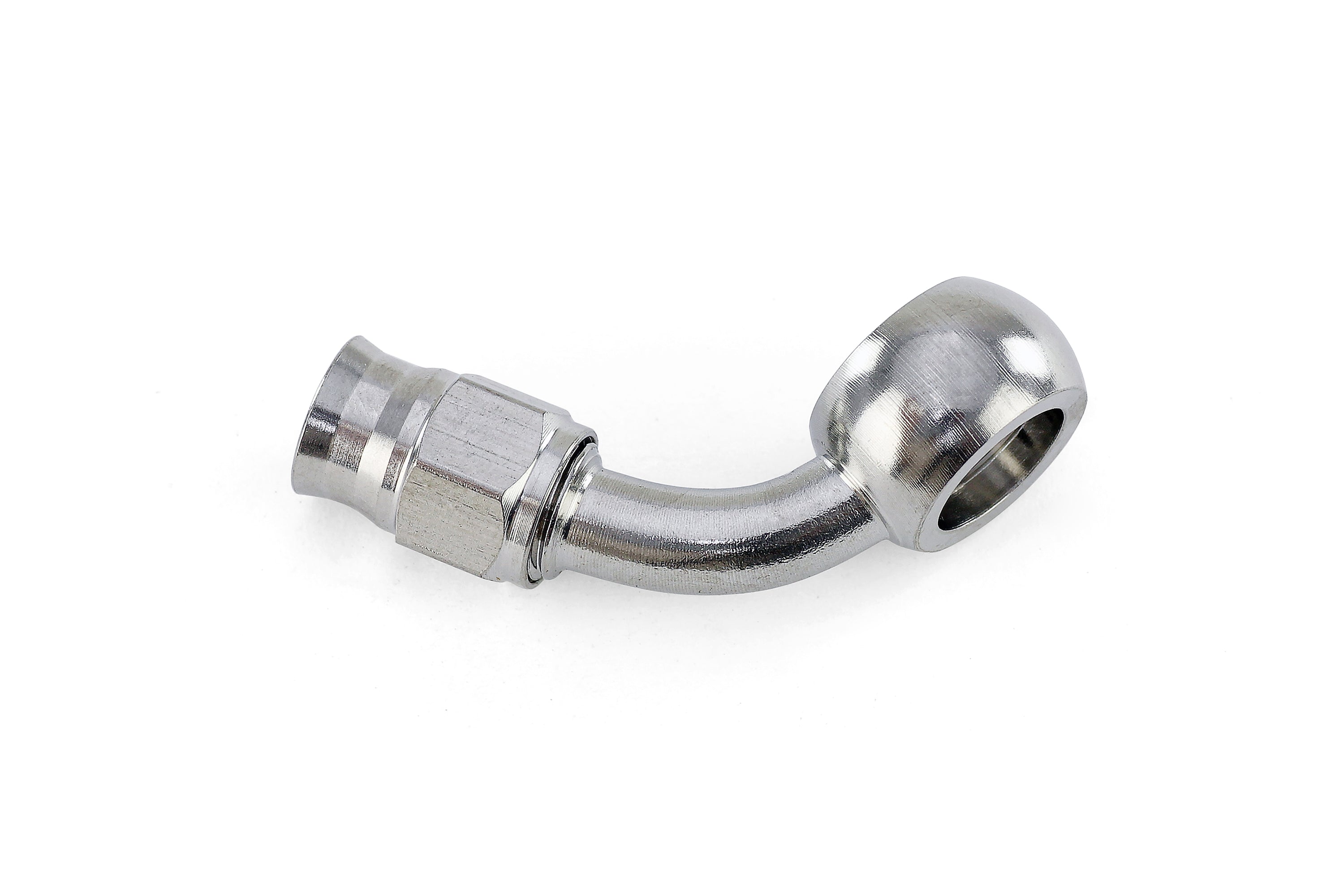 HPS Performance 350 Series AN -3 Push-On 75 Degree Banjo Hose End 350-7503SSB