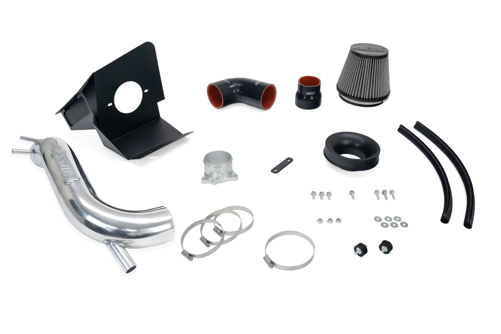 HPS Performance Air Intake Kit With Heat Shield and Turbo Inlet 827-797P Polished - 827-797P