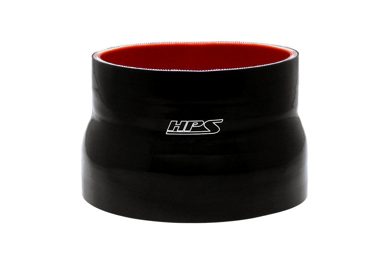 HPS Performance Hps Silicone Reducing Coupler 3 1/2"   4" Id, 3" Length Htsr 350 400 Blk Black - HTSR-350-400-BLK