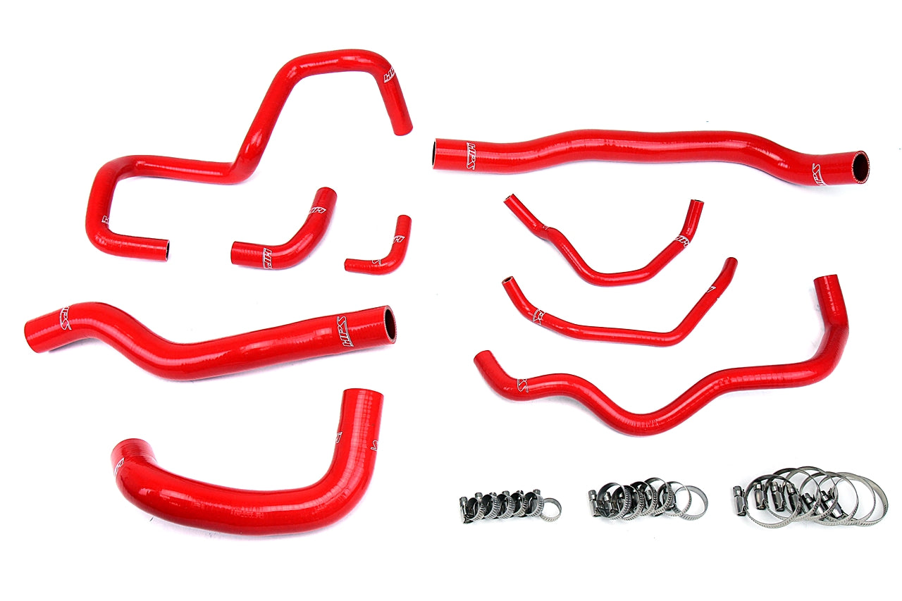 HPS Performance Hps Silicone Radiator Coolant Hose Kit 57 1513 Red Red - 57-1513-RED