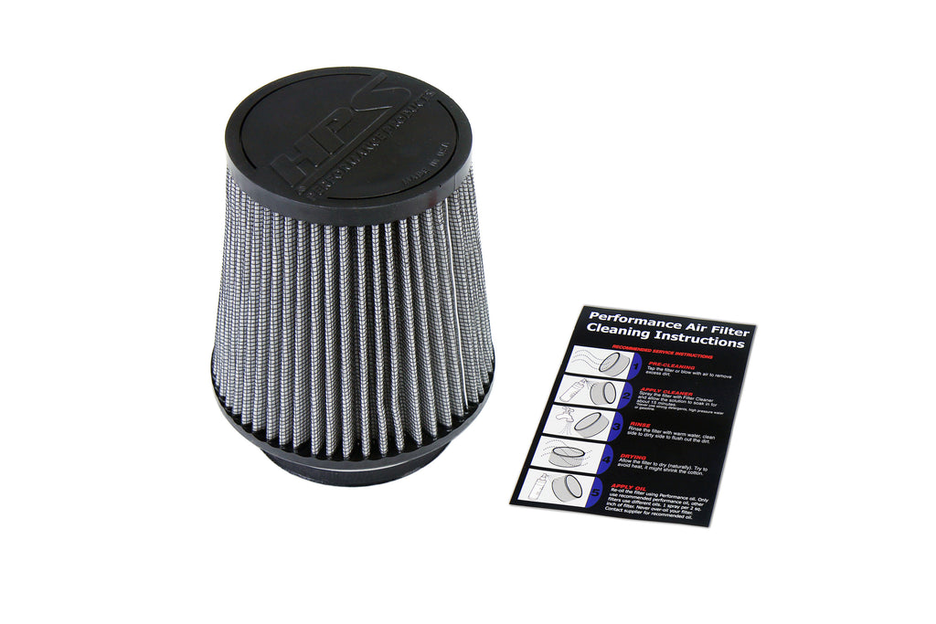 HPS Performance Air Filter 4" ID, 6" Element Length, 7-1/4" Overall Length, HPS-4300