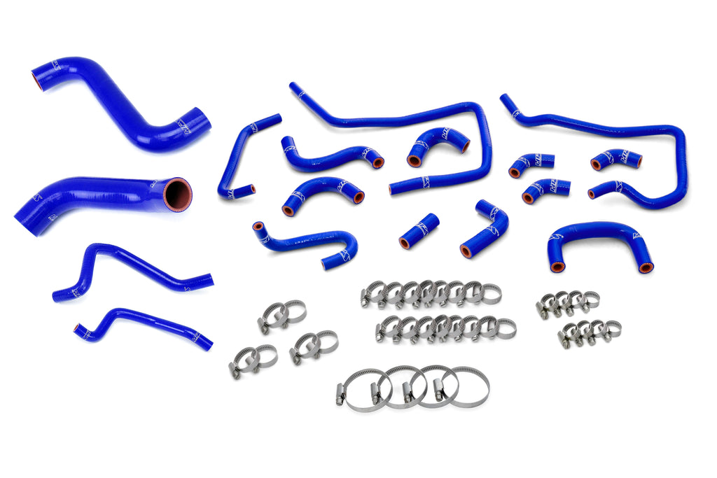 HPS Performance Hps Silicone Radiator, Heater, And Ancillary Coolant Hose Kit 57 1813 Blue Blue - 57-1813-BLUE