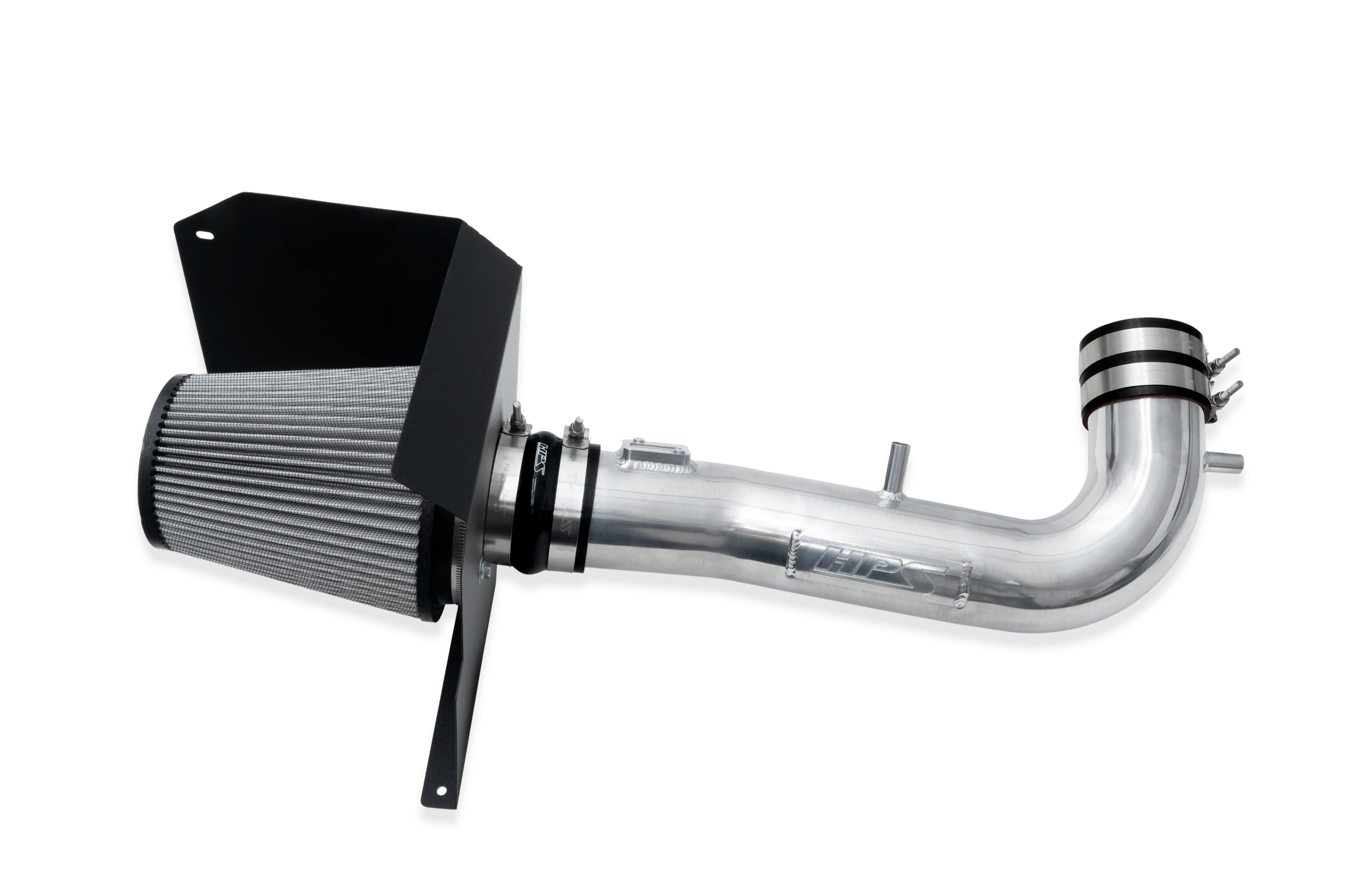HPS Performance Air Intake Kit With Heat Shield 827-603P Polished - 827-603P