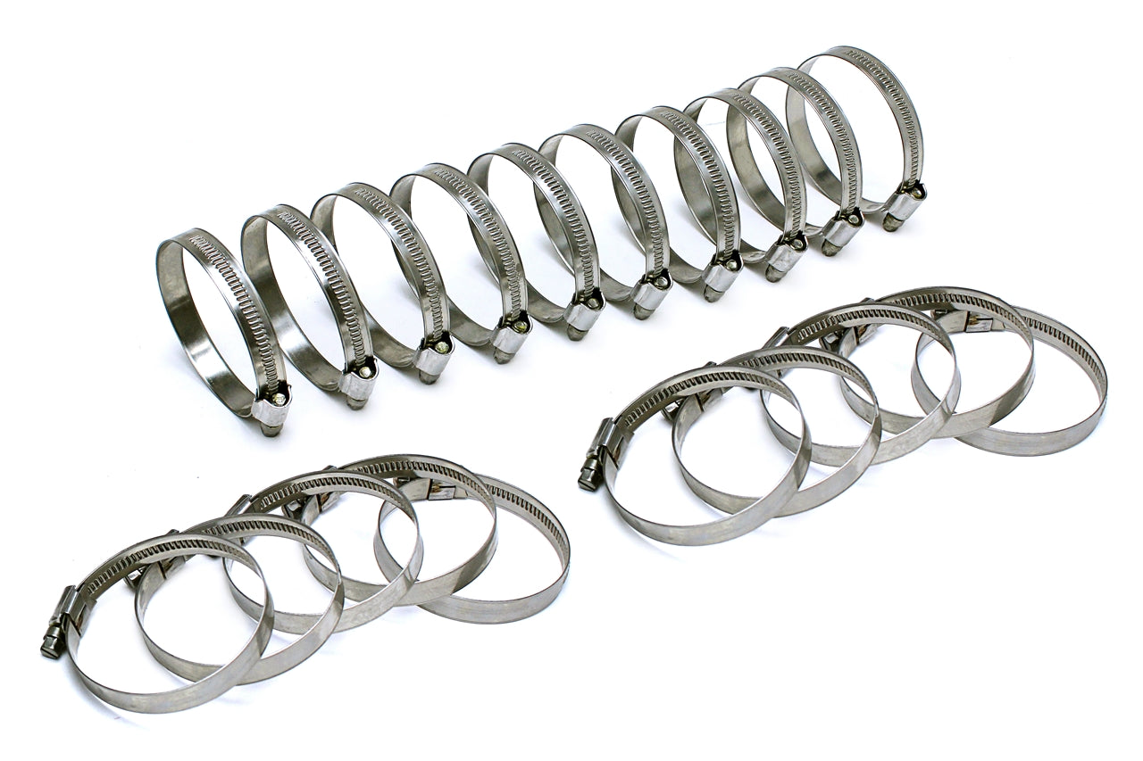HPS Performance Hps Stainless Steel Embossed Hose Clamp Size #24 1 1/2"   2" (20 Pieces) Emsc 35 50x20 - EMSC-35-50x20