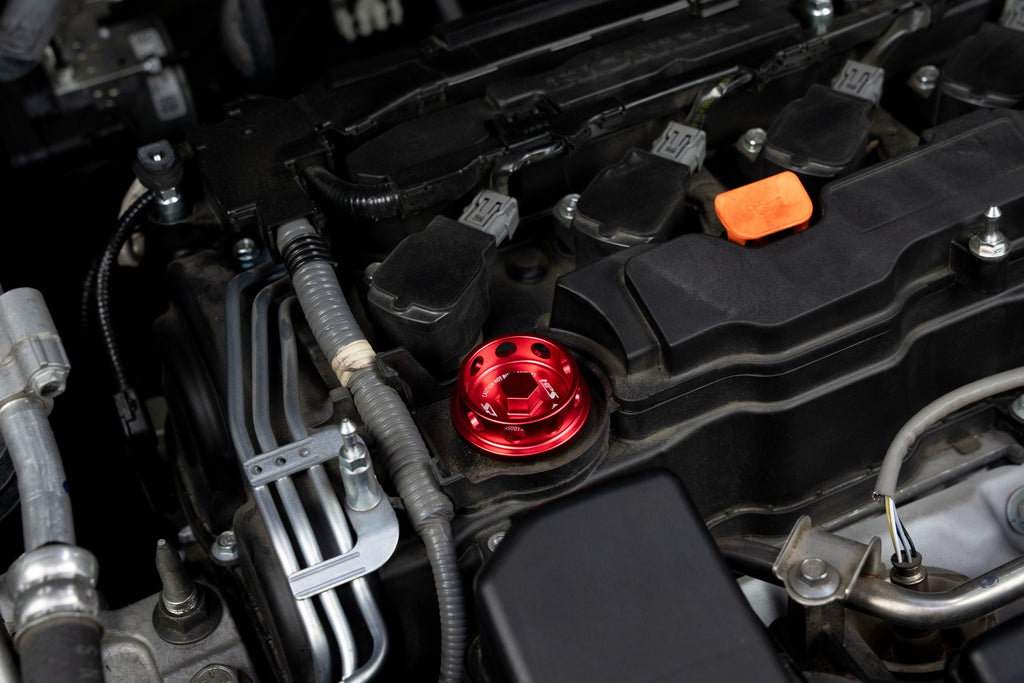 HPS Performance Anodized Billet Aluminum Engine Oil Cap 5269-104R Red - 5269-104R