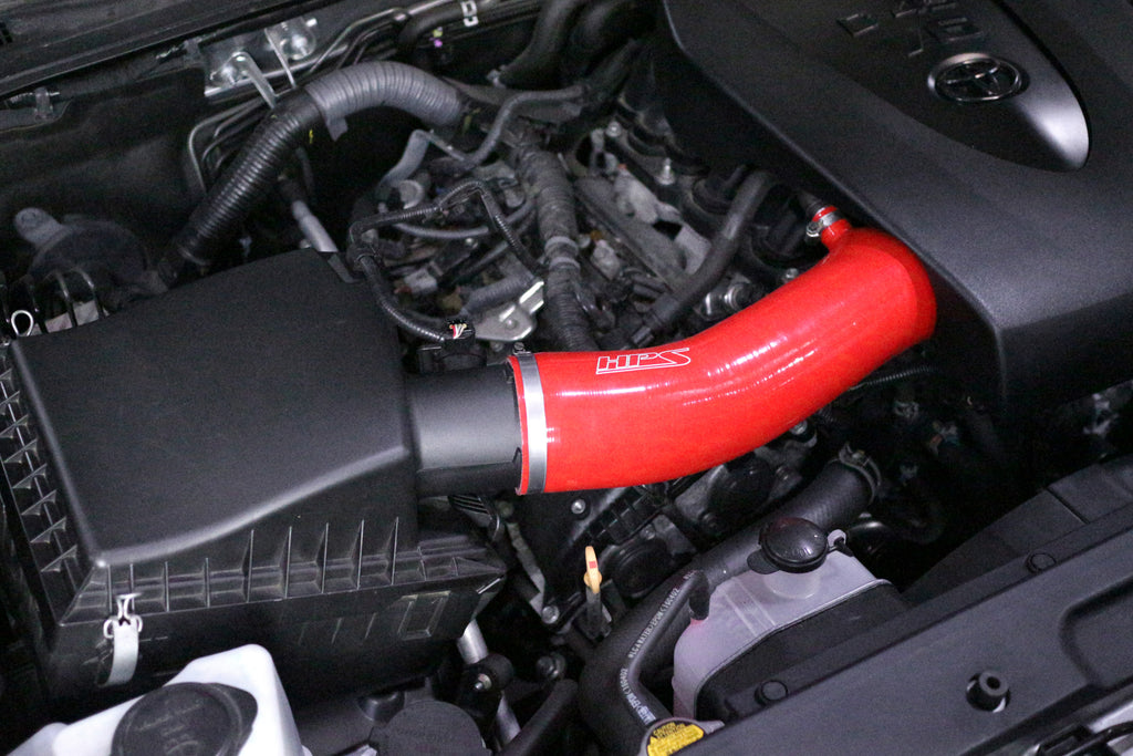 HPS Performance Silicone Air Intake Kit With Panel Filter 827-725WB Black - 827-725WB