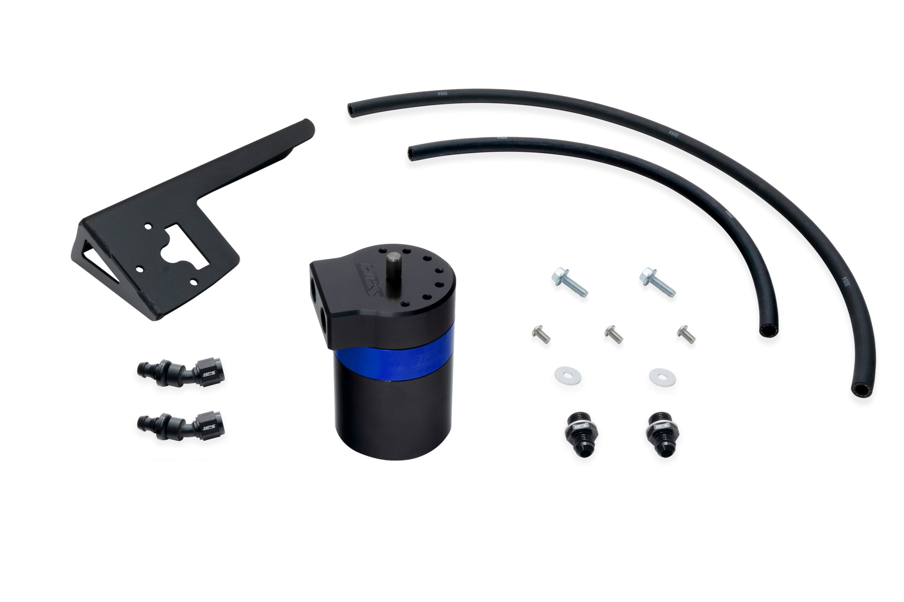 HPS Performance Oil Catch Can Kit 860-018BL, Blue - 860-018BL