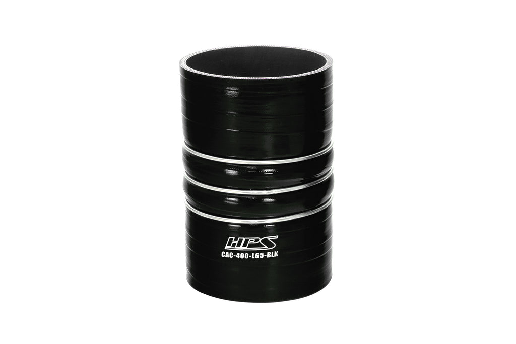 HPS Performance Hps Hot Side Charge Air Cooler Hose 4" Id, 6.5" Length Cac 400 L65 Blk Black - CAC-400-L65-BLK