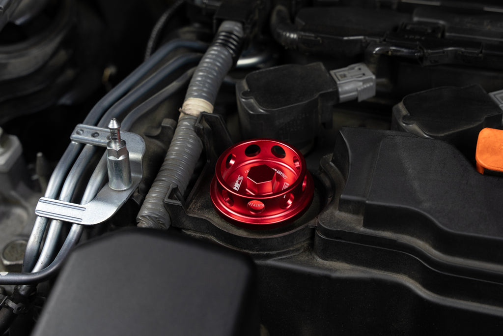 HPS Performance Anodized Billet Aluminum Engine Oil Cap 5269-104R Red - 5269-104R
