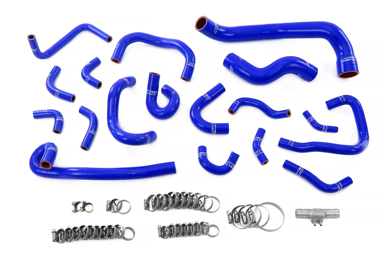 HPS Performance Hps Silicone Radiator, Heater, Ancillary Coolant, And Idle Air Control Valve Hose Kit 57 2136 Blue Blue - 57-2136-BLUE
