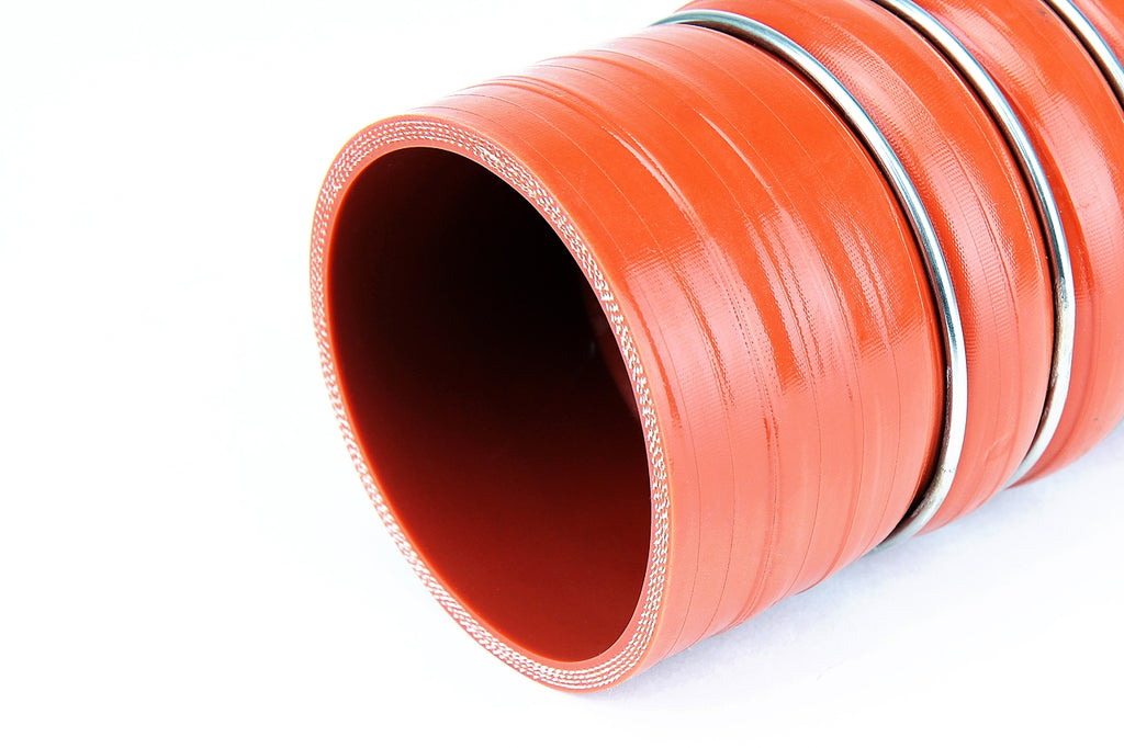 HPS Performance Hps Hot Side Charge Air Cooler Hose 2 3/4" Id, 7.5" Length Cac 275 L75 Hot Orange - CAC-275-L75-HOT