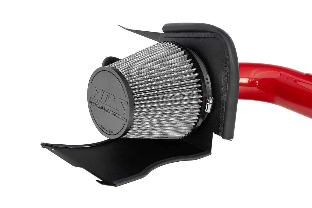 HPS Performance Air Intake Kit With Heat Shield 827-721R Red - 827-721R