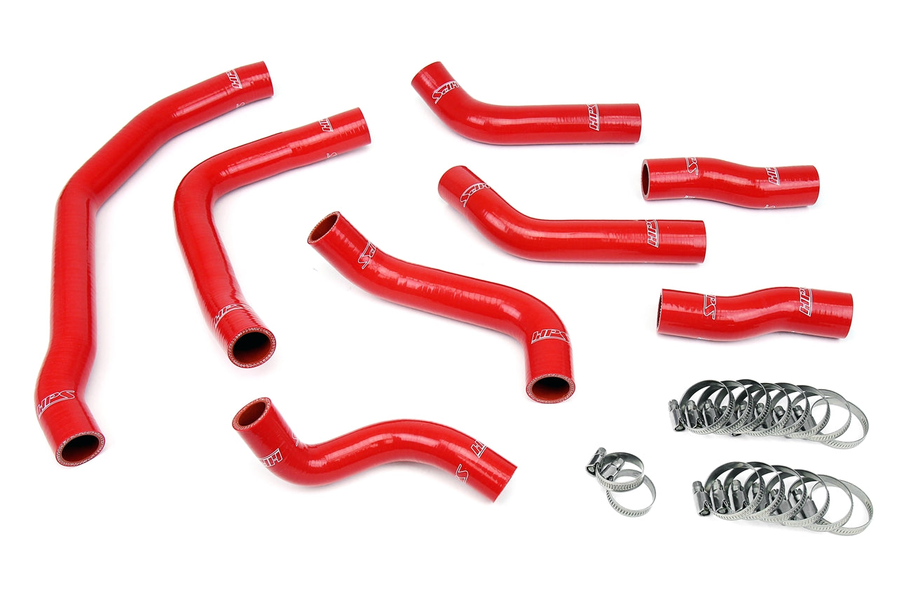 HPS Performance Hps Silicone Radiator Coolant Hose Kit 57 1501 Red Red - 57-1501-RED