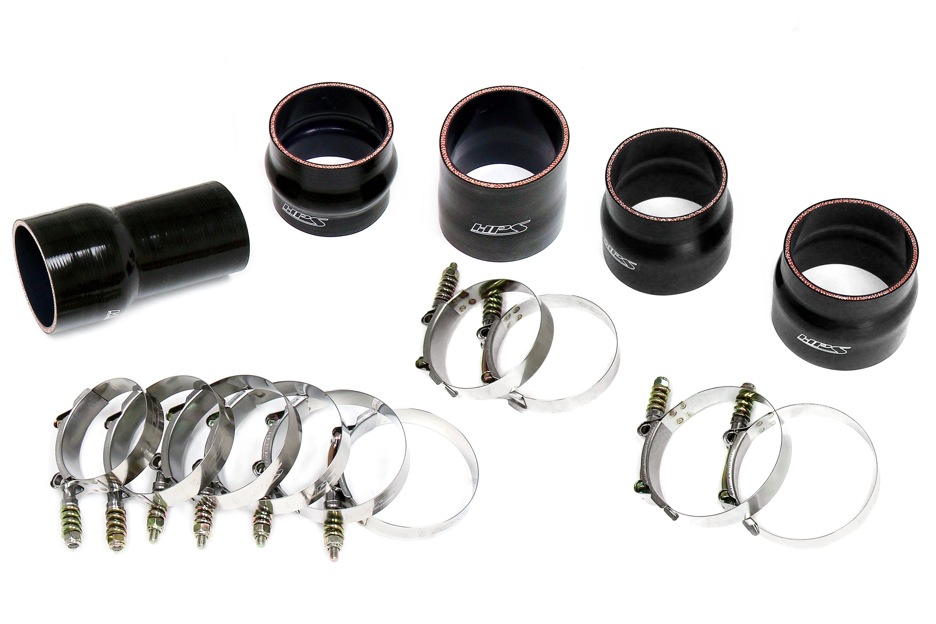 HPS Performance Hot and Cold Side Charge Pipe Kit 17-150WB Black - 17-150WB