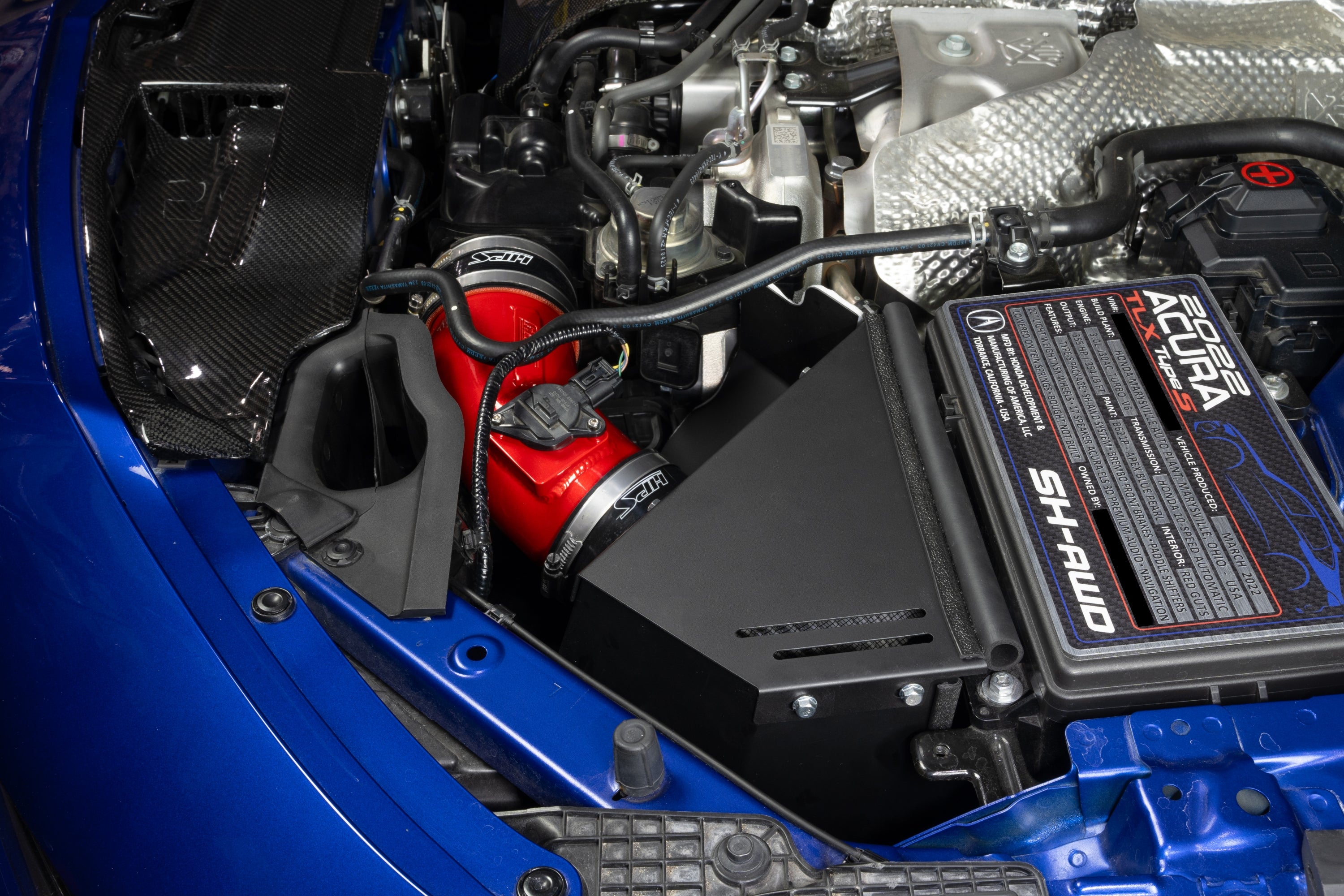 HPS Performance Air Intake Kit With Heat Shield 827-783BL Blue - 827-783BL