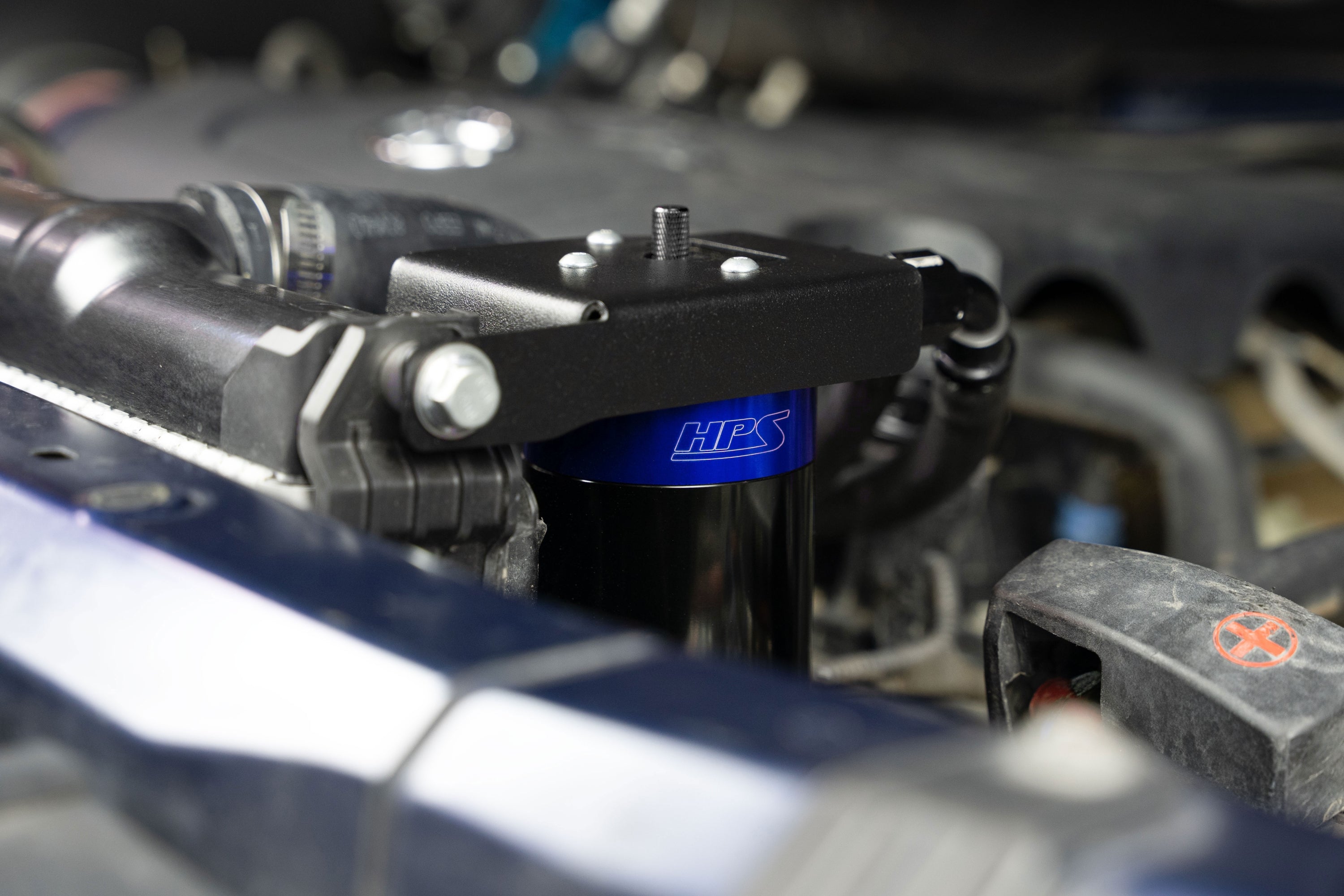 HPS Performance Oil Catch Can Kit 860-033BL Blue - 860-033BL