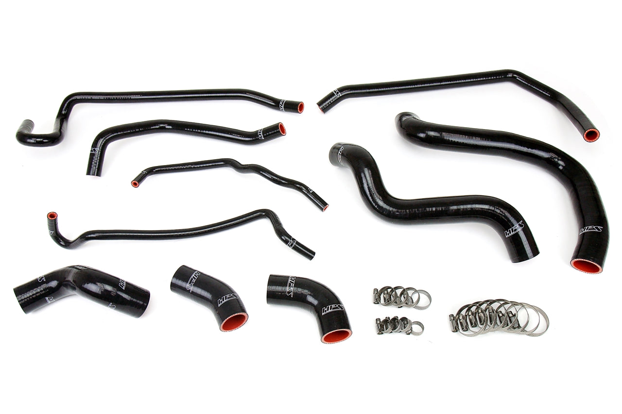 HPS Performance Hps Silicone Radiator And Heater Coolant Hose Kit 57 1429 Blk Black - 57-1429-BLK