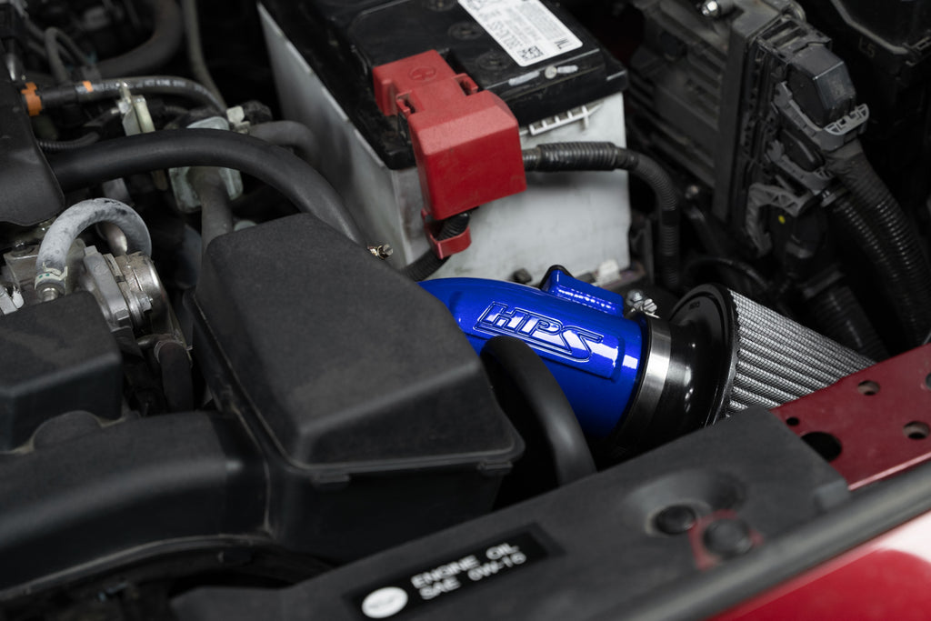 HPS Performance Air Intake Kit With Heat Shield 827-798BL Blue - 827-798BL