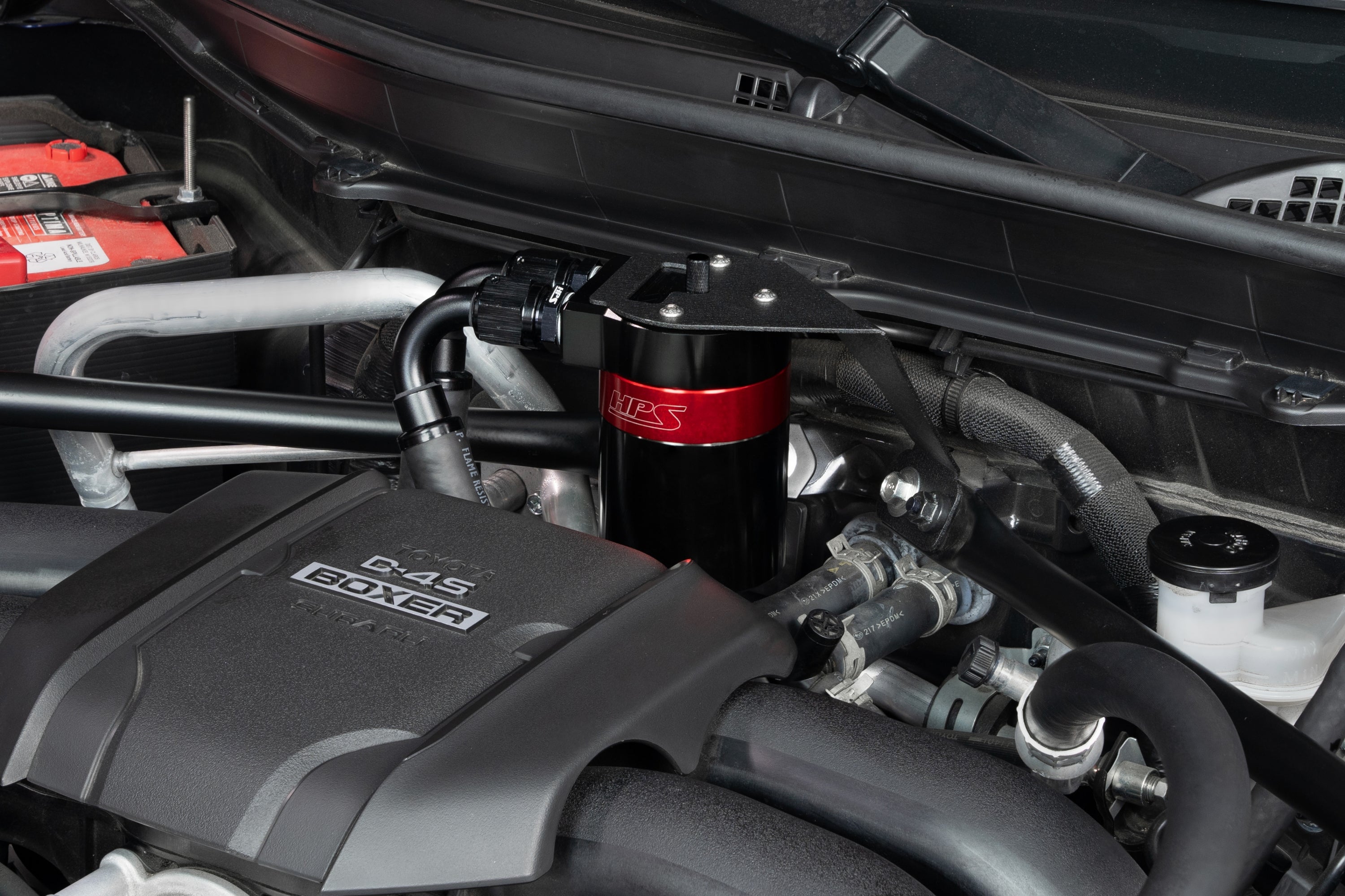 HPS Performance Oil Catch Can Kit 860-026 Red - 860-026