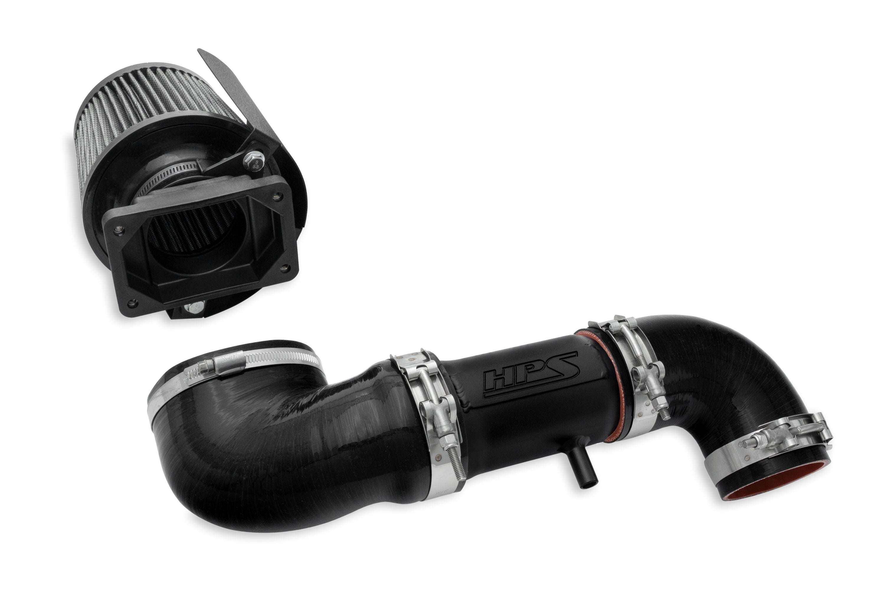 HPS Performance Air Intake Kit With Heat Shield 827-151WB Black - 827-151WB