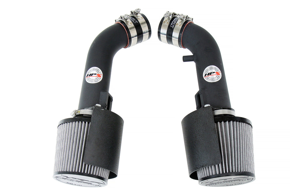 HPS Performance Air Intake Kit With Heat Shield 827-706WB Black - 827-706WB
