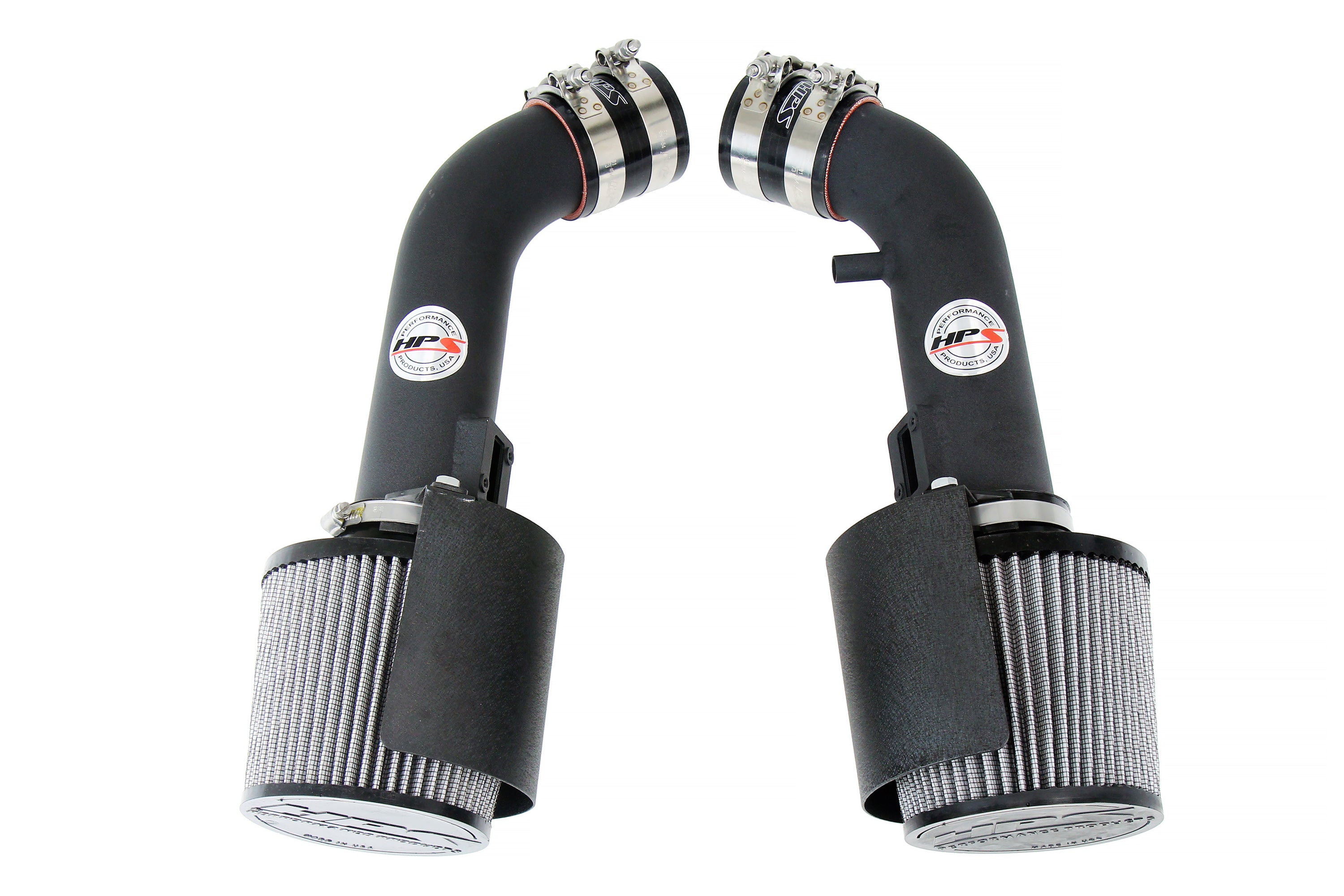 HPS Performance Air Intake Kit With Heat Shield 827-706WB Black - 827-706WB