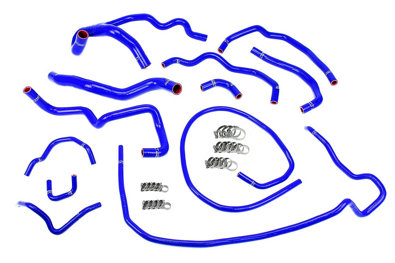 HPS Performance Hps Silicone Radiator And Heater Coolant Hose Kit 57 1512 Blue Blue - 57-1512-BLUE
