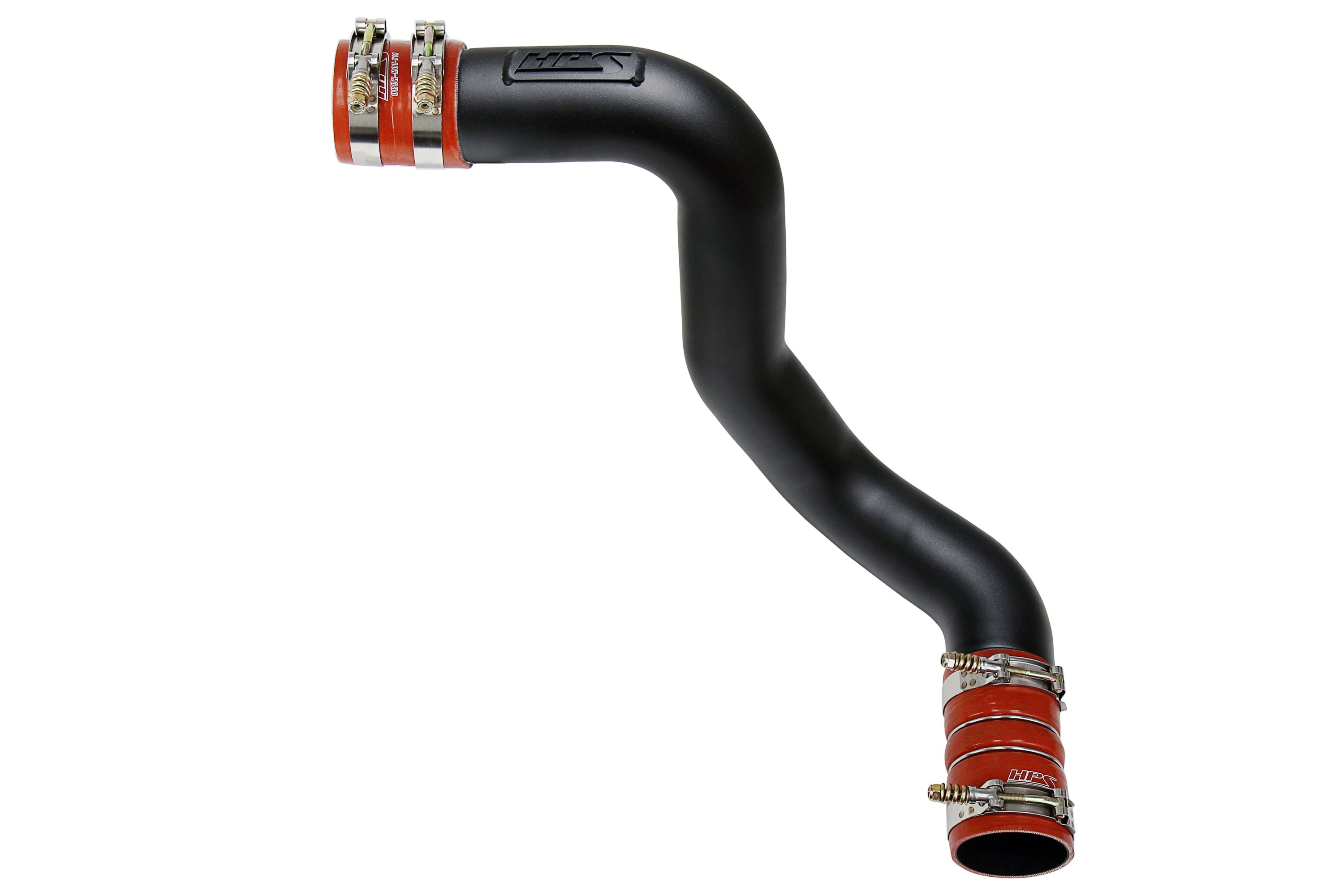 HPS Performance Cold Side Charge Pipe Kit with Orange Boots 17-142WB Black - 17-172WB