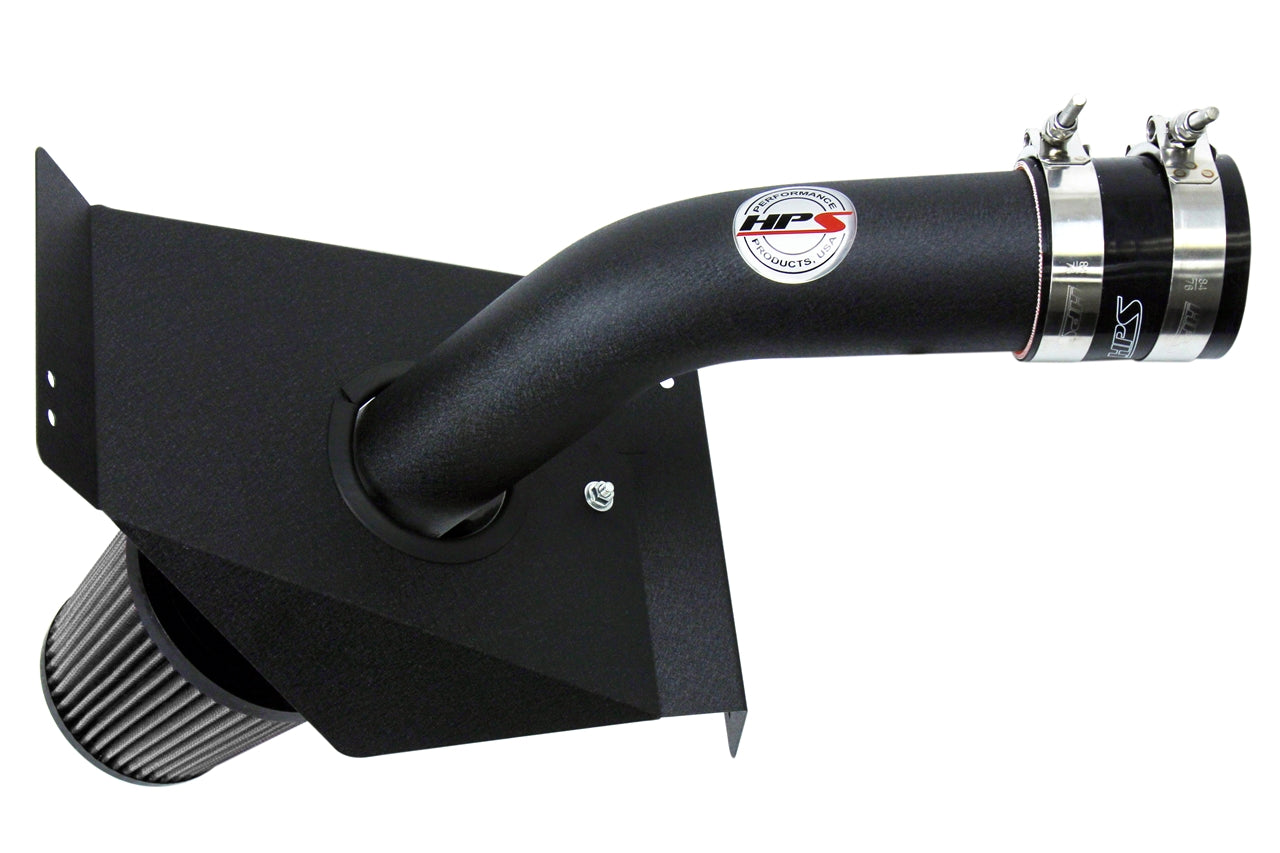 HPS Performance Cold Air Intake Kit With Heat Shield 837-573WB Black - 837-573WB