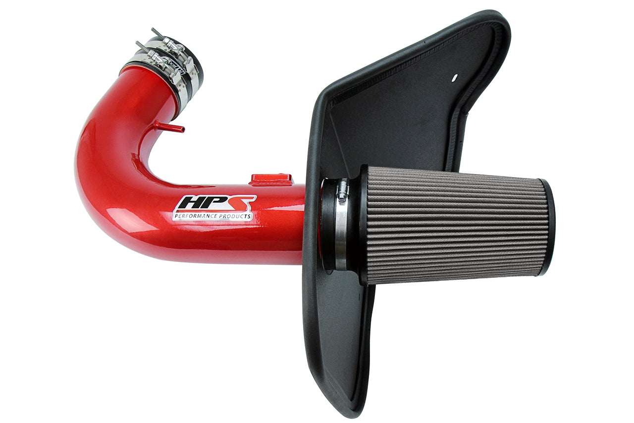 HPS Performance Air Intake Kit With Heat Shield 827-607R Red - 827-607R