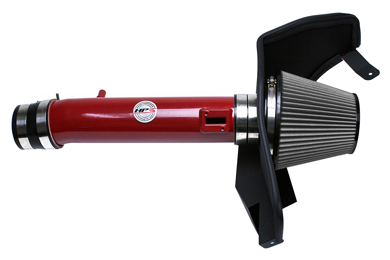 HPS Performance Air Intake Kit With Heat Shield 827-561R Red - 827-561R