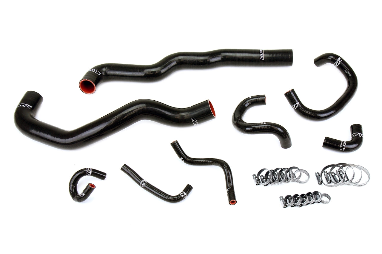 HPS Performance Hps Silicone Radiator, Heater, And Throttle Body Coolant Hose Kit 57 2081 Blk Black - 57-2081-BLK