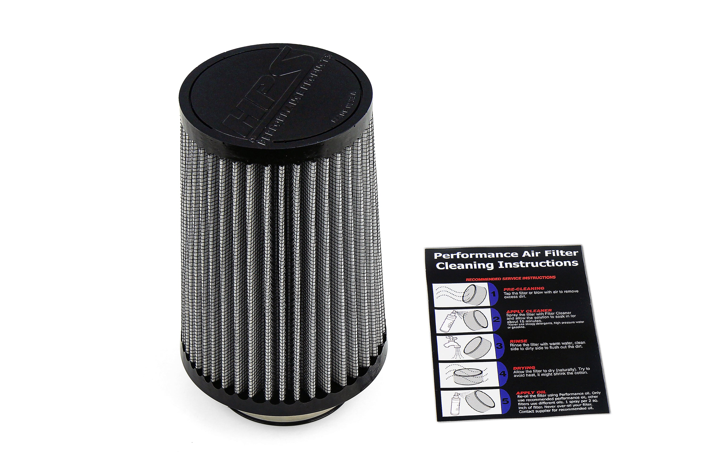 HPS Performance Air Filter 2-3/4" ID, 7" Element Length, 8" Overall Length, HPS-4336