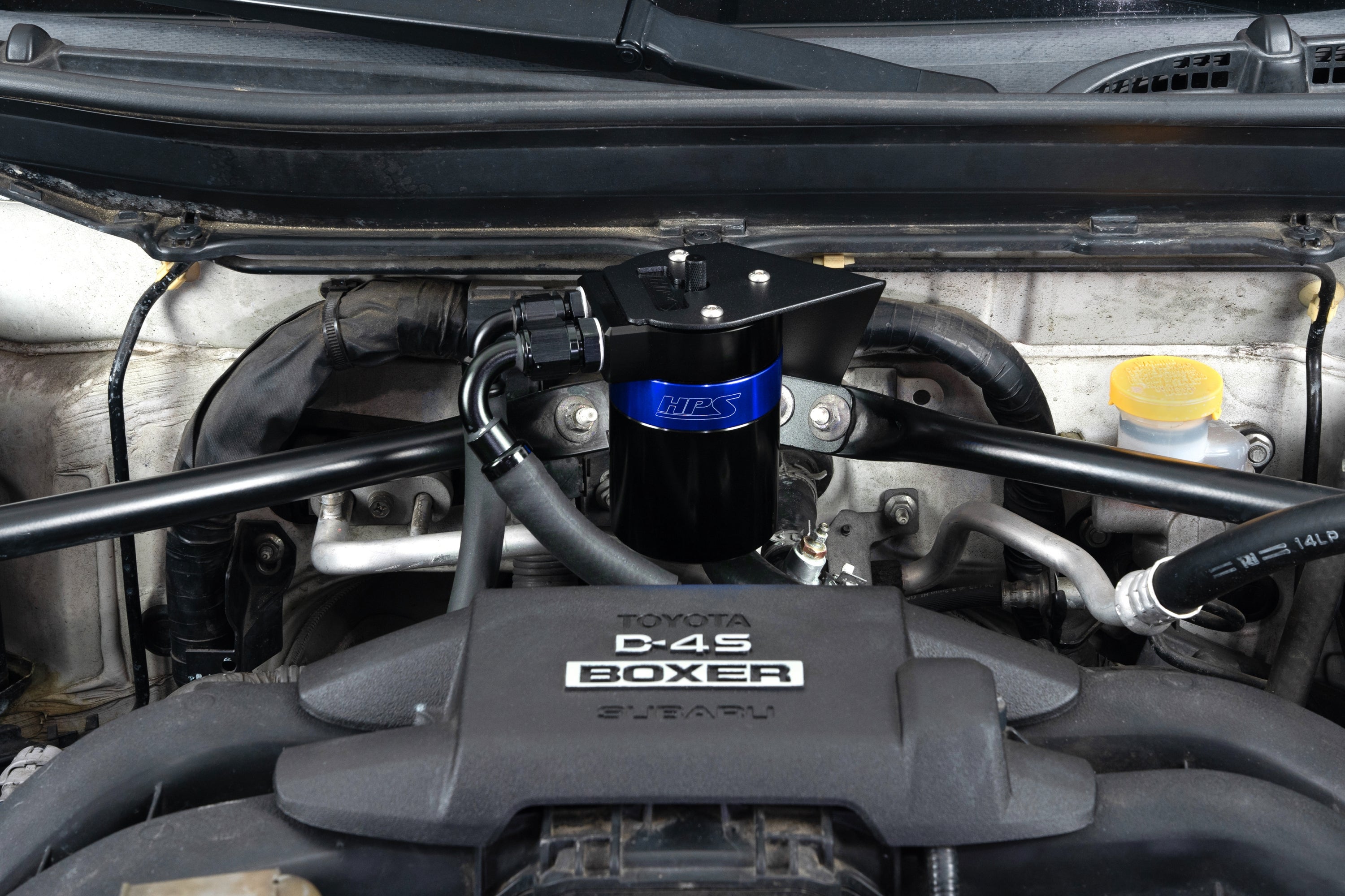 HPS Performance Oil Catch Can Kit 860-030BL Blue - 860-030BL