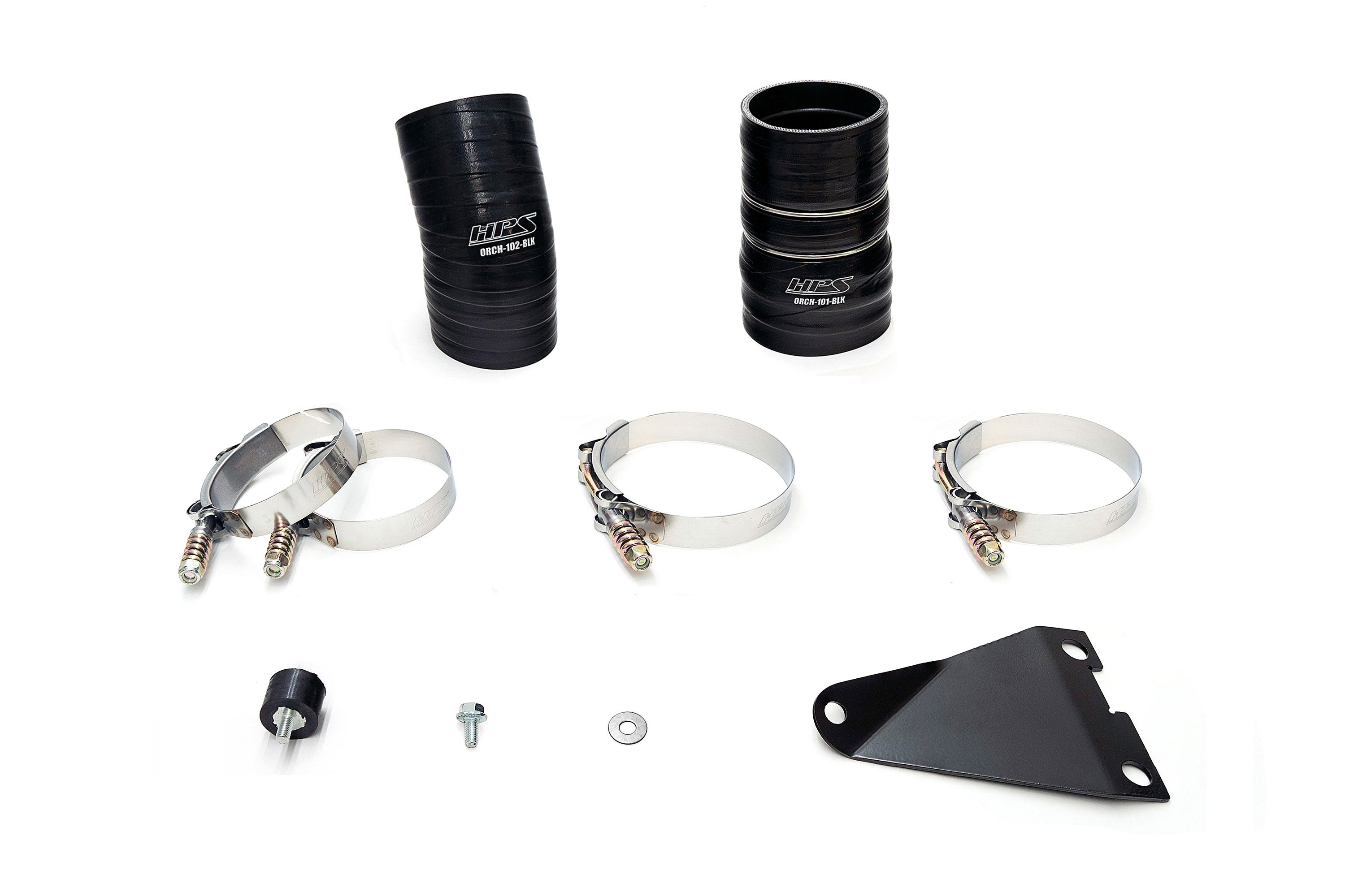 HPS Performance Hot Side Charge Pipe Kit with Black Boots17-173P Polished - 17-173P