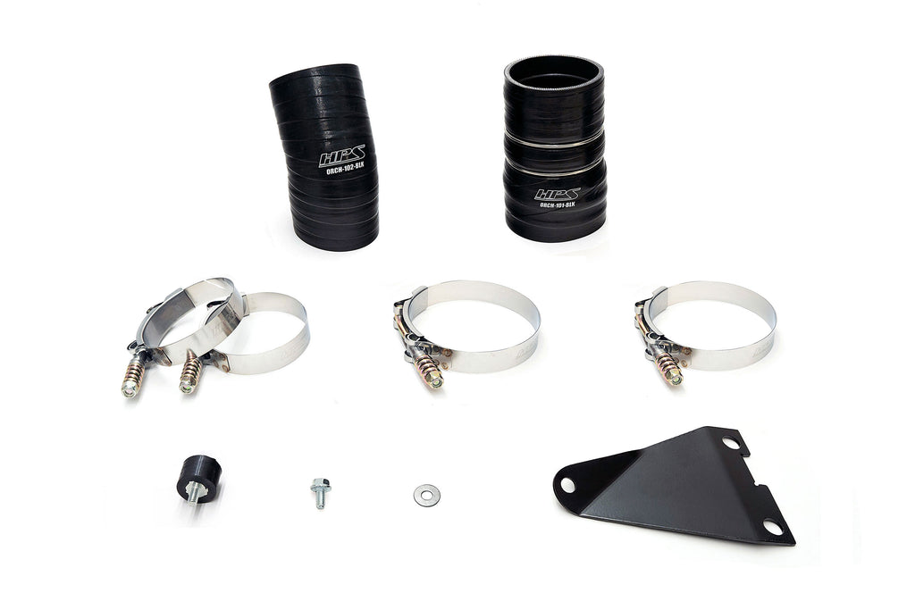 HPS Performance Hot Side Charge Pipe Kit with Black Boots 17-173WB Black - 17-173WB