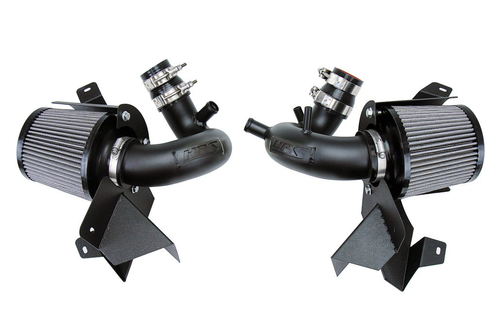 HPS Performance Air Intake Kit With Heat Shield 827-703WB Black - 827-703WB