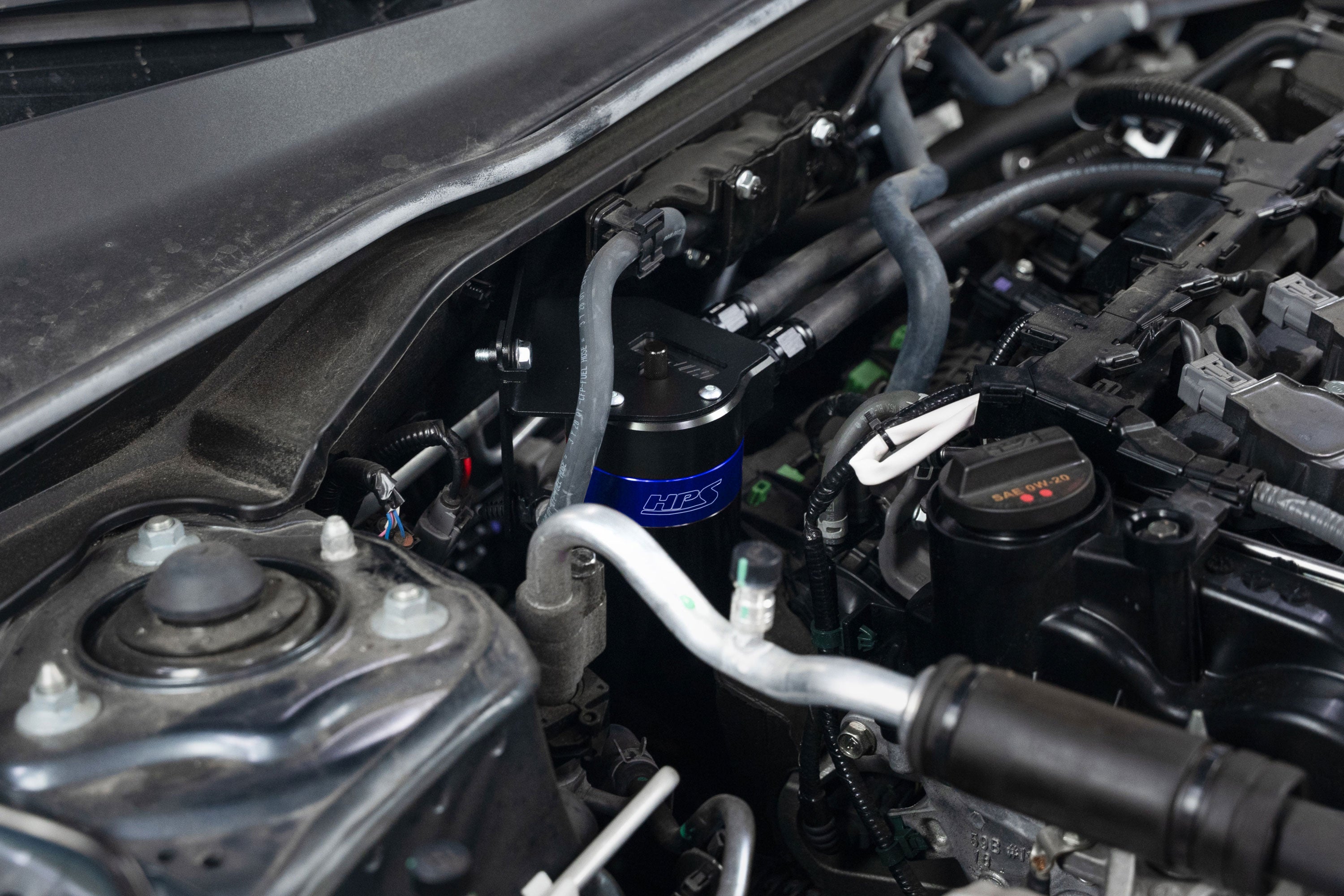 HPS Performance Oil Catch Can Kit 860-031BL Blue - 860-031BL