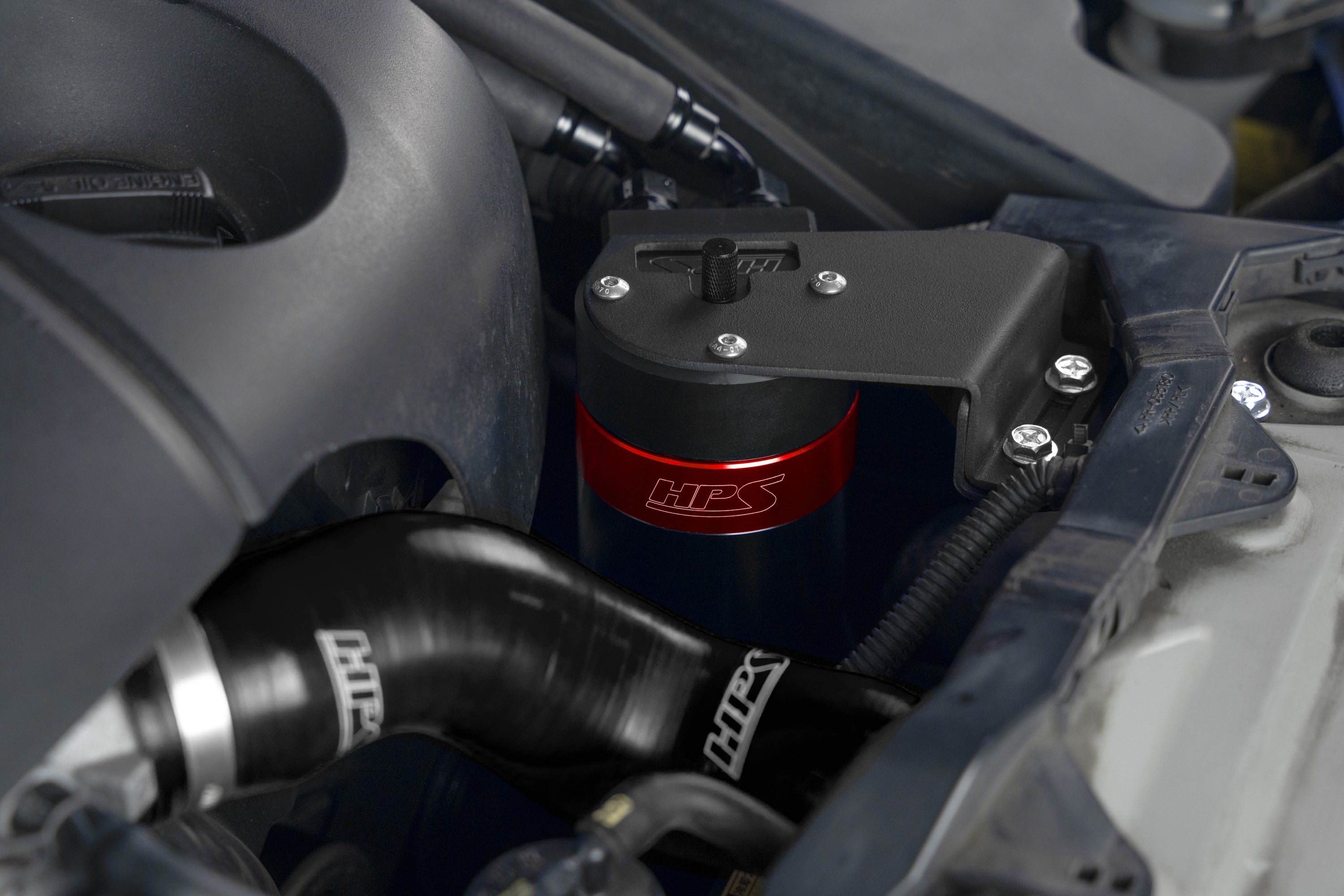 HPS Performance Oil Catch Can Kit 860-025 Red - 860-025