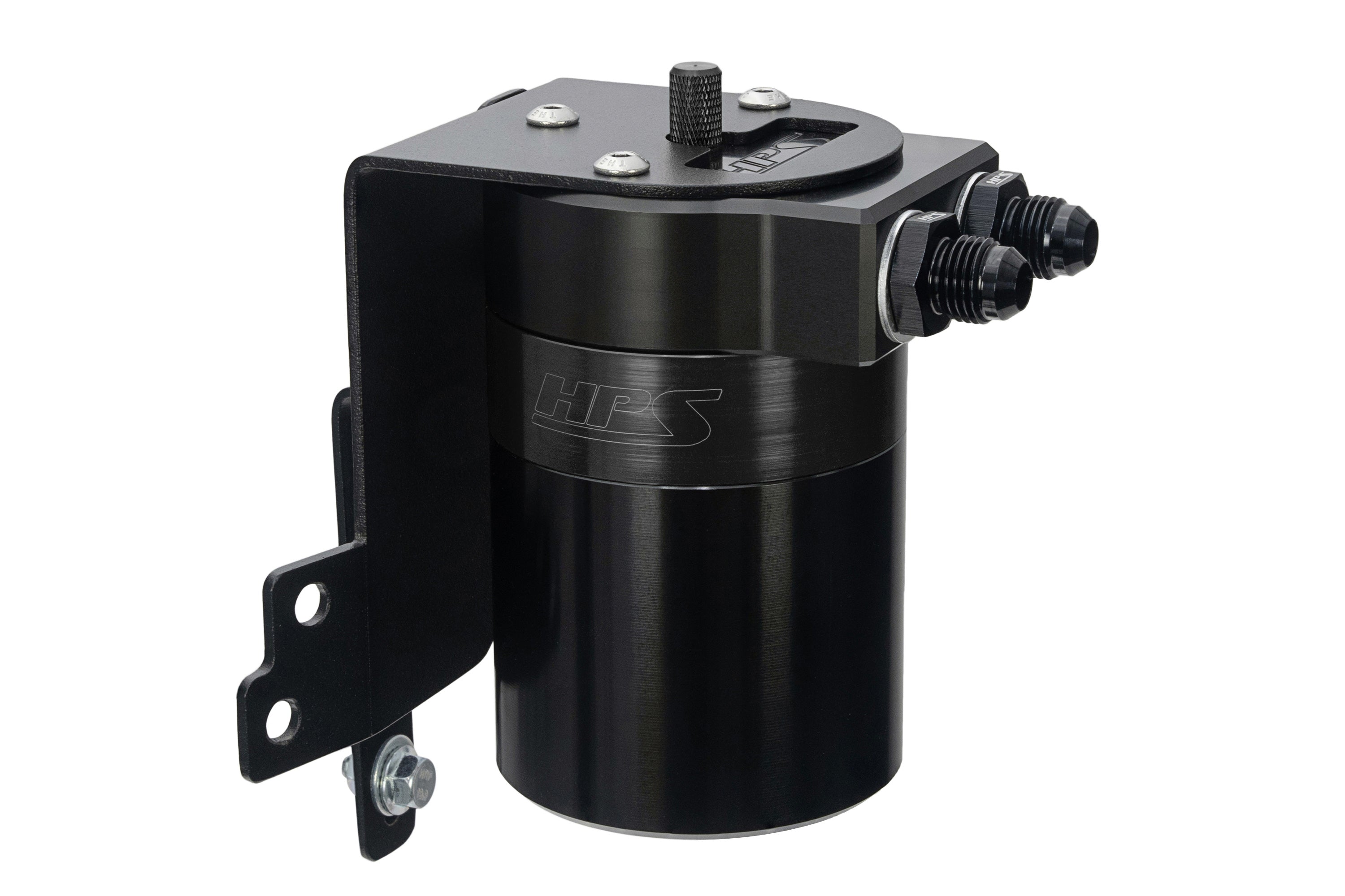 HPS Performance Oil Catch Can Kit 860-014WB, Black - 860-014WB